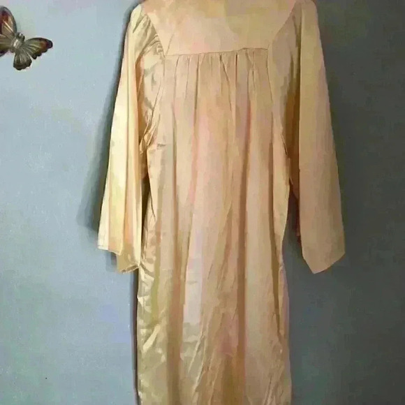 VTG Jostens unisex Vintage Yellow Gold Graduation Gown labeled size 56 - Picture 5 of 7